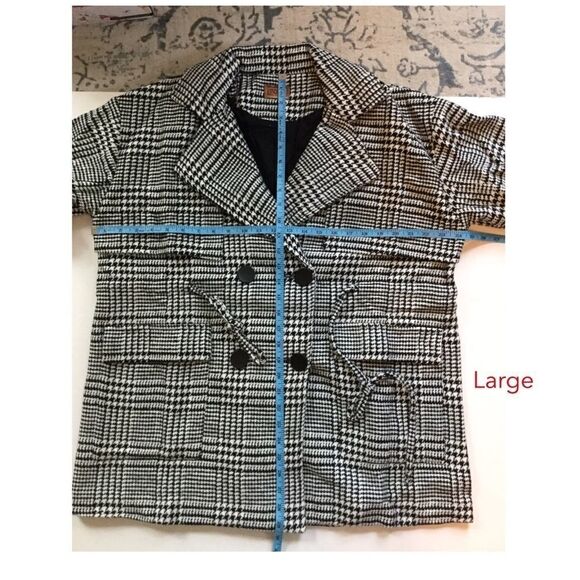 POL glen-check patterned double breasted coat - Picture 16 of 16